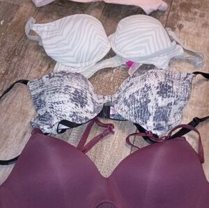 Victoria Secret Bras Women's Intimates Set - Black, Gray, Purple